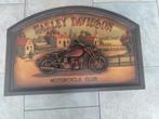 Harley Davidson Indian houten reclamebord 40 x 61 cm, Ophalen of Verzenden, Zo goed als nieuw, Reclamebord