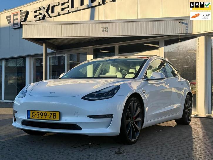 Tesla Model 3 Performance AWD 75 kWh, Auto's, Tesla, Bedrijf, Te koop, Model 3, 4x4, ABS, Airbags, Airconditioning, Bluetooth