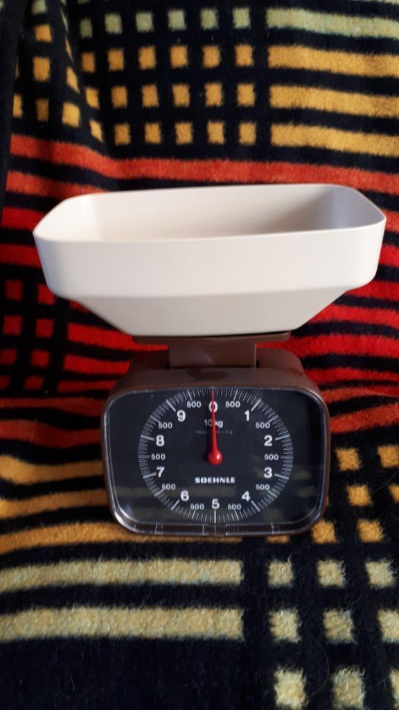 Soehnle vintage analoge keukenweegschaal met losse bak, Witgoed en Apparatuur, Weegschalen, Zo goed als nieuw, Analoog, Keukenweegschaal