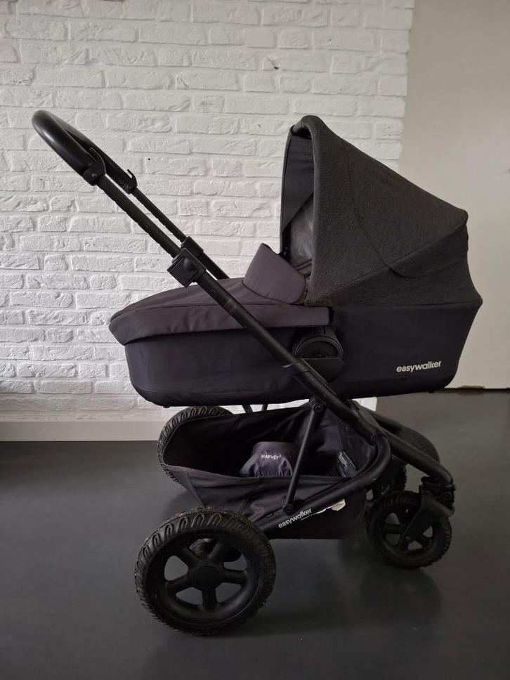 Easywalker Harvey 2, Kinderen en Baby's, Kinderwagens en Combinaties, Gebruikt, Combiwagen, Overige merken, Met reiswieg, Verstelbare duwstang