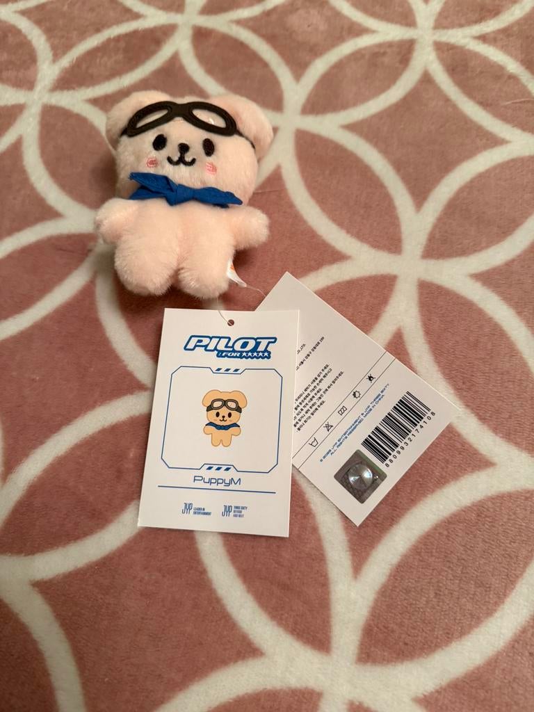 Stray Kids SKZOO PuppyM Pilot plush, Ophalen of Verzenden, Nieuw, Foto of Kaart