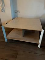 Jättesta Salontafel - Wit/Bamboe - 80x80cm, Ophalen, Kunststof, Vierkant, 50 tot 100 cm