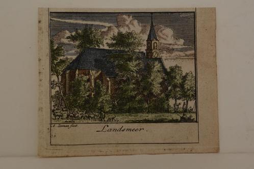 LANDSMEER GRAVURE ABRAHAM ZEEMAN 1732 Handgekleurd GO8, Antiek en Kunst, Kunst | Etsen en Gravures, Verzenden