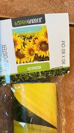 Nieuw/doek-tuinpostet gele bloem/decoratie 80x80, Tuin en Terras, Ophalen of Verzenden, Nieuw