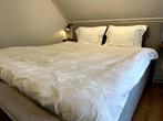 Luxe dekbedovertrek gekamd katoen satijn 300TC twv €450, Wit, Dekbedovertrek, Tweepersoons, Ophalen of Verzenden