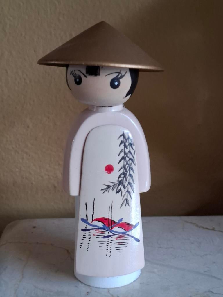 Vintage Kokeshi Pop, Ophalen of Verzenden