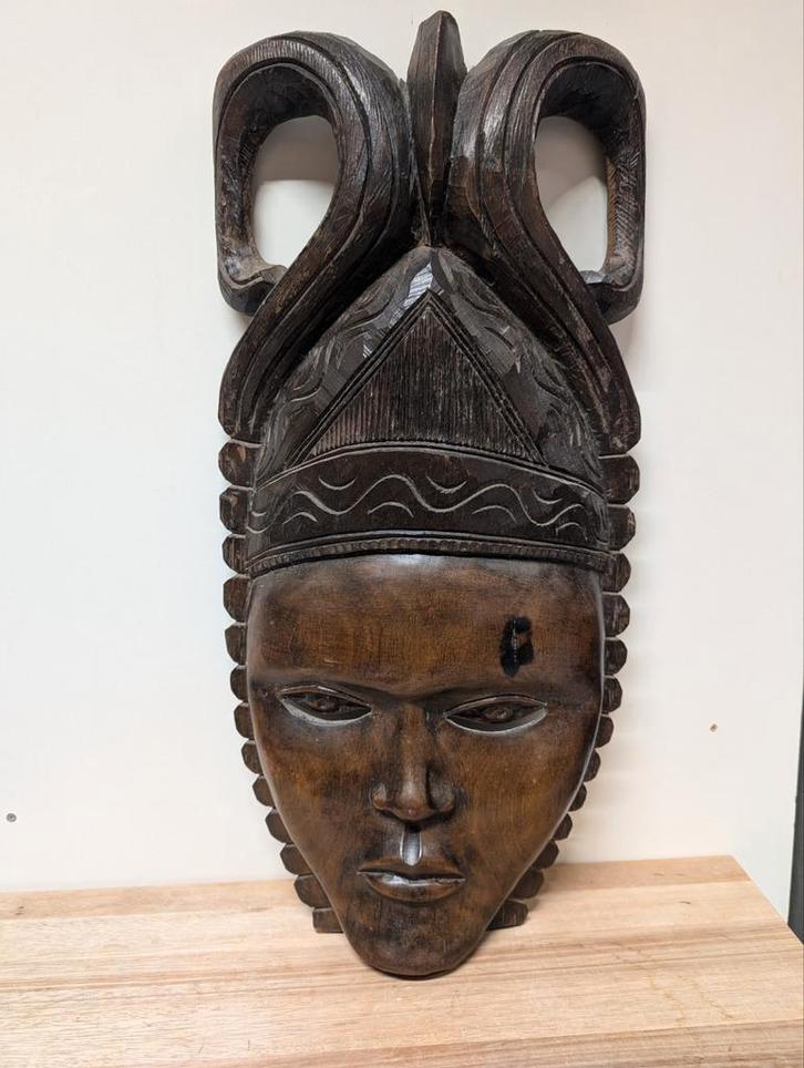 Houten masker rek5, Antiek en Kunst, Kunst | Niet-Westerse kunst, Ophalen of Verzenden