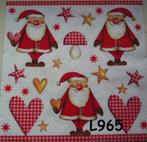 Servetten decoupage/bullet journal * kerstmannen L965, Hobby en Vrije tijd, Knutselen, Verzenden, Nieuw, Materiaal
