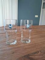 2 stuks vintage melk de witte motor glazen., Verzamelen, Glas en Borrelglaasjes, Ophalen of Verzenden, Zo goed als nieuw, Overige typen