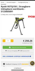 Ryobi RSTSJ150 | Draagbare inklapbare werkbank, Doe-het-zelf en Verbouw, Werkbanken, Ophalen of Verzenden, Nieuw, Inklapbaar