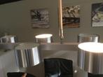Design Eettafel Lamp RVS 10-lichts Dyckos Zhtahl, Ophalen of Verzenden, Zo goed als nieuw, Metaal, 50 tot 75 cm