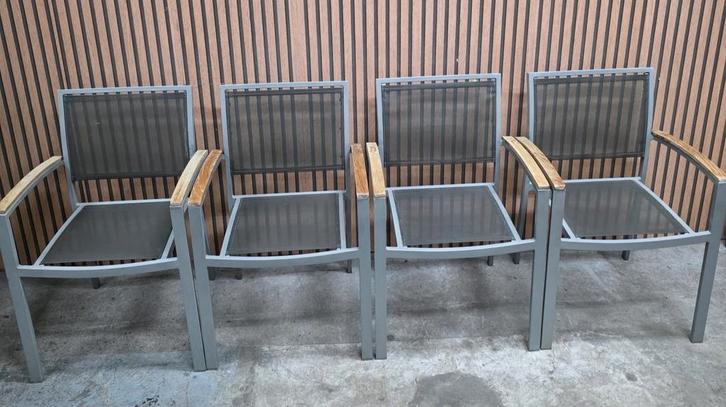 25 x Aluminium terrasstoelen terras horeca stoelen bistro, Huis en Inrichting, Stoelen, Zo goed als nieuw, Vijf, Zes of meer stoelen