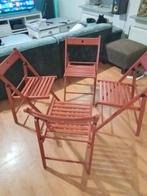 4 Klapstoelen - Ideaal voor balkon of tuin of woonkamer, Tuin en Terras, 4 zitplaatsen, Gebruikt, Verzenden, Stoel