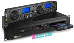 Dubbele CD, SD, USB, MP3 speler, Twin 19inch rack