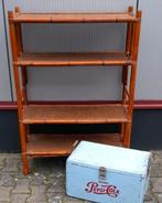 Vintage rotan stelling, Huis en Inrichting, Woonaccessoires | Etagères, Ophalen, Gebruikt