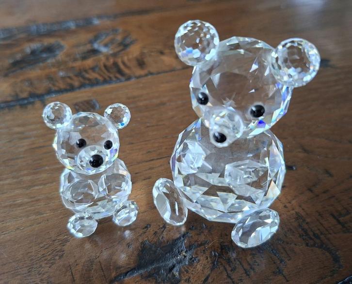 2 glazen beertjes van Swarovski Ook los te koop, Verzamelen, Swarovski, Nieuw, Figuurtje, Ophalen of Verzenden