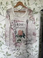 Perla Nera longsleevee roze creme rozen rose small 36, Perla Nera, Ophalen of Verzenden, Zo goed als nieuw, Lange mouw