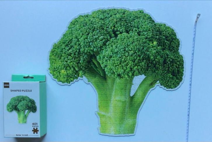Hema Broccoli Puzzel - Een Uitdaging!, Hobby en Vrije tijd, Denksport en Puzzels, Gebruikt, Legpuzzel, Minder dan 500 stukjes