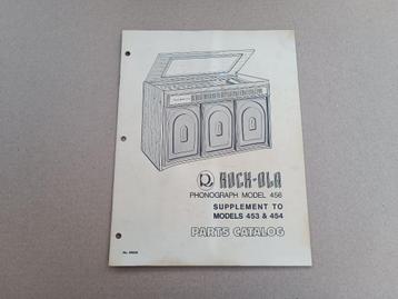Parts Catalogus Rock-Ola 447 (1973) jukebox   beschikbaar voor biedingen
