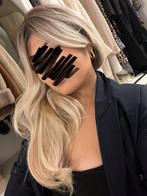 Nieuwe pruik lang blond steil haar wig, Ophalen of Verzenden, Zo goed als nieuw, Pruik of Haarverlenging