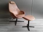 Variér (Stokke) Kokon (Camel Leder), Heel Mooi!, Huis en Inrichting, Fauteuils, Ophalen, Zo goed als nieuw, Variér, Metaal