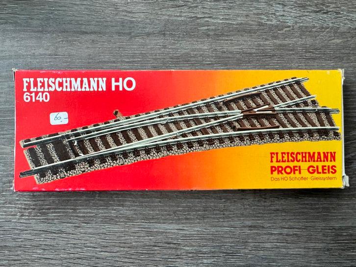 Fleischmann Profi rails, wissels 6140 L+R incl OVP > € 31, Hobby en Vrije tijd, Modeltreinen | H0, Zo goed als nieuw, Rails, Gelijkstroom
