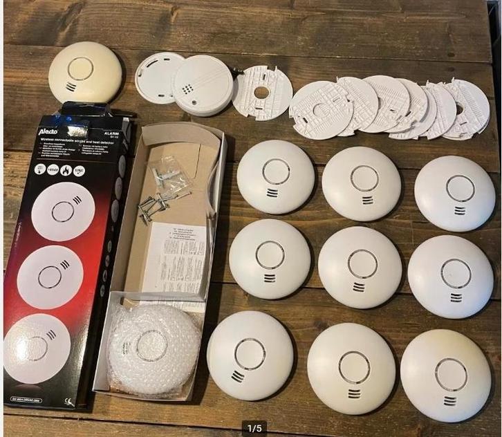 Alecto groot pakket met rookmelders !!! Totaal 12 stuks !!, Doe-het-zelf en Verbouw, Alarmsystemen, Gebruikt, Detector, Sensor of Melder