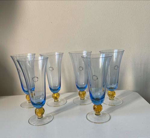 Carlo Nason, 6 klassieke Murano wijnglazen., Antiek en Kunst, Antiek | Glas en Kristal, Ophalen of Verzenden