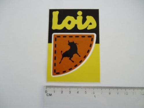 sticker oud Lois jeans origineel plastic logo retro, Verzamelen, Stickers, Zo goed als nieuw, Bedrijf of Vereniging, Verzenden