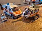 Playmobil Ambulance & Helikopter Set, Ophalen of Verzenden, Gebruikt, Complete set