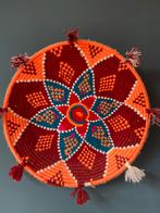 Marokkaanse Mand Wanddecoratie Oranje, Overige materialen, Mand, Rond, Ophalen of Verzenden