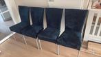 Moet snel weg! 4 eetkamerstoelen blauw! Moet snel weg!, Ophalen, Zo goed als nieuw, Blauw