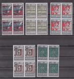 Nederland NVPH nr. 859-863 Postfris in blokken van vier   , Verzenden, Na 1940, Postfris