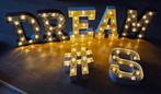 Set van 7 kartonnen LED-letters DREAM / #MAS (XMAS)🎄 H:15cm, Ophalen, Zo goed als nieuw