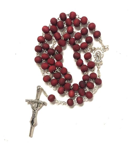 Rozenkrans met Rozengeur – Italië Kruis Ketting Katholiek, Verzamelen, Religie, Nieuw, Christendom | Katholiek, Sieraad, Verzenden