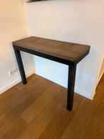 Industriële Sidetable Eikenhout & Metaal 100-40-78, 100 tot 150 cm, Eikenhout, Ophalen of Verzenden, Zo goed als nieuw