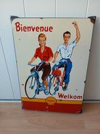 Emaille shell reclamebord langcat Bussum, Verzamelen, Ophalen of Verzenden, Gebruikt, Reclamebord