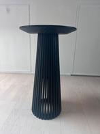 Zwarte bijzettafel, Huis en Inrichting, Tafels | Bijzettafels, Minder dan 55 cm, Rond, Zo goed als nieuw, Ophalen