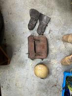 Otje vintage motorhelm, koffer en handschoen mooi als deco., Ophalen of Verzenden, Gebruikt
