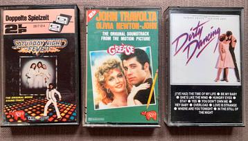 3x Grease Saturday Night Fever Dirty Dancing cassettebandjes beschikbaar voor biedingen