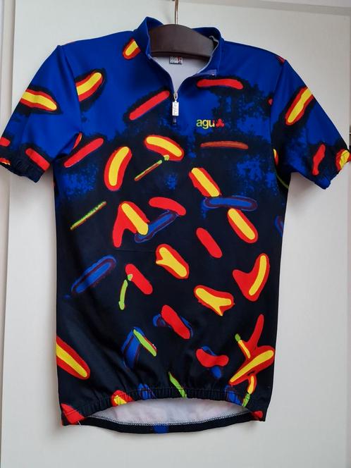 Agu retro wielrenshirt wielershirt prachtige kleuren maat M, Fietsen en Brommers, Fietsaccessoires | Fietskleding, Gebruikt, Heren