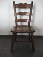 Degelijk stevig massief eiken stoel knopstoel whitewash, Huis en Inrichting, Stoelen, Gebruikt, Bruin, Ophalen of Verzenden, Eén