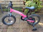 QPlay Miniby kinderfiets 14 inch 3-in-1 roze, Ophalen, Zijwieltjes, QPlay, Minder dan 16 inch