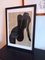 Abstrate vrouw poster inclusief lijst, Huis en Inrichting, Ophalen, Zo goed als nieuw, Minder dan 50 cm
