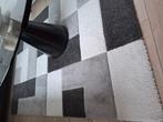 Vloerkleed, zwart-wit- grijs geblokt, Huis en Inrichting, Stoffering | Tapijten en Kleden, Ophalen, Grijs, Gebruikt, 100 tot 150 cm