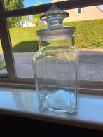 Vintage Glazen Snoeppot met Deksel, Ophalen of Verzenden