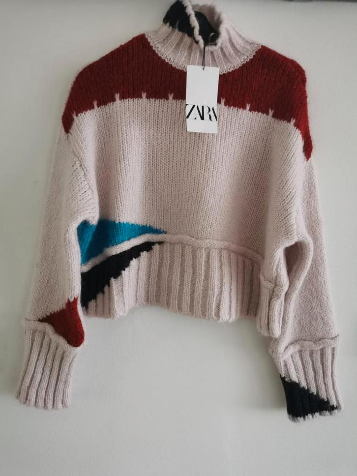 ZARA trui met kleurblokken mt. L, Kleding | Dames, Truien en Vesten, Nieuw, Maat 42/44 (L), Overige kleuren, Verzenden