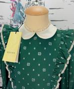 Gucci GG embroidered emerald jurk maat 6 (122) NIEUW, Kinderen en Baby's, Gucci, Customercare@gucci.com, Jurk of Rok, Gucci