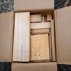 Droog kistenhout 16,5 kg en wat geschaafd hout, vuurkorf ?, Minder dan 3 m³, Ophalen