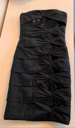 Zwarte (gala) jurk Juju&Christine, Galajurk, Zwart, Ophalen of Verzenden, Zo goed als nieuw